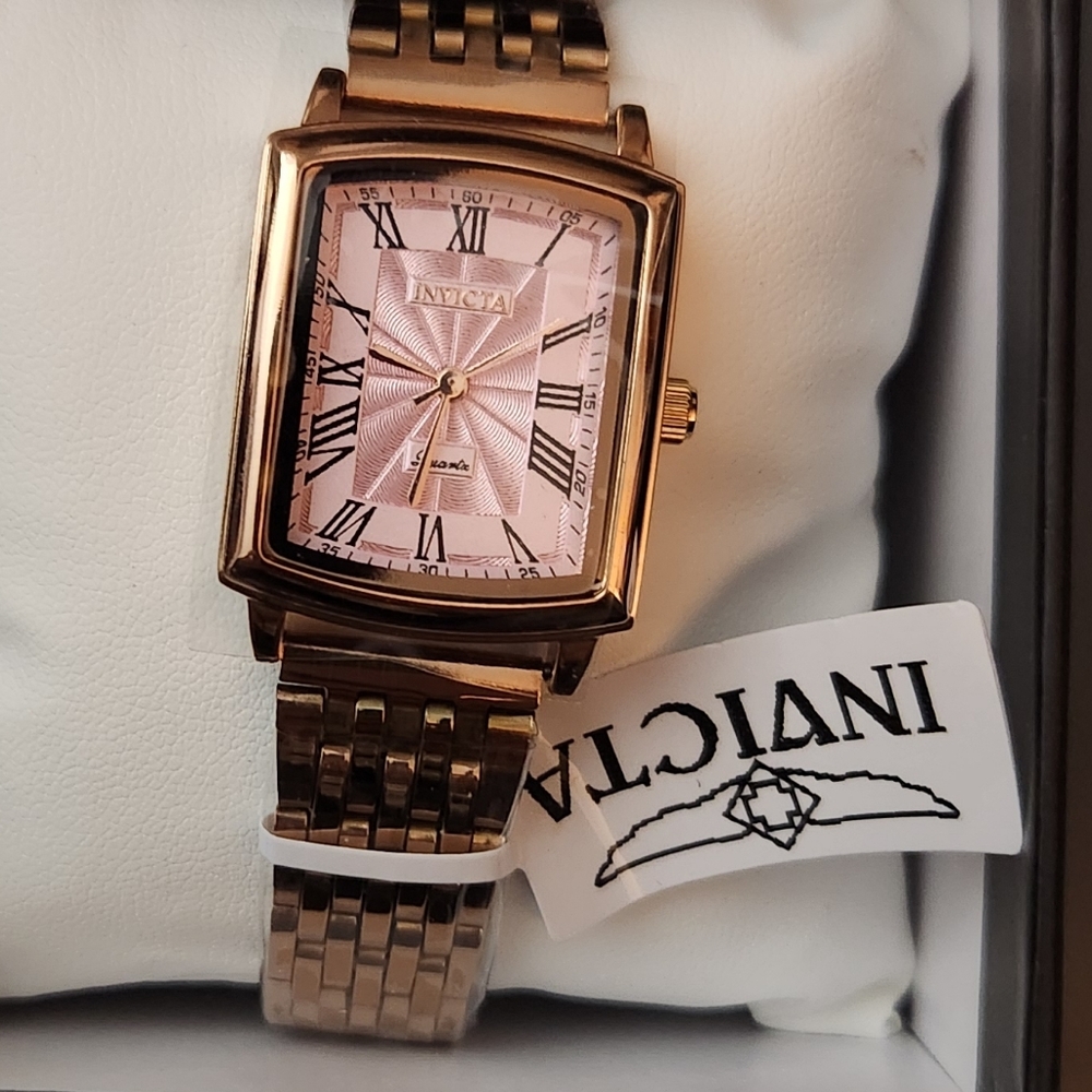 NIB Invicta Celestial Ziya Rose Gold Rectangular Watch - 69159 | MSRP $199